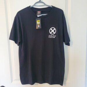NWT HUF x X-Men Marvel Triple Triangle TT Black short sleeve T Tee shirt mens L